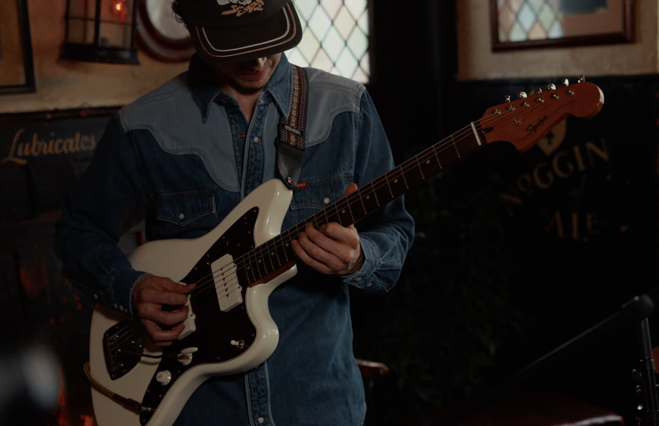 David Molyneux playing guitar